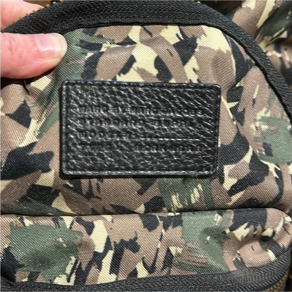 Marc Jacobs Green and Brown Camouflage Backpack